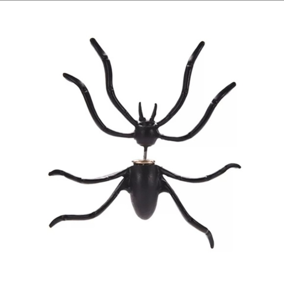 Spider Earring Black 1 piece - Picture 2 of 3